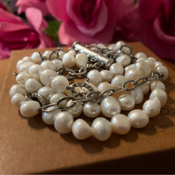 Silpada Rare Freshwater Pearl 5-Strand Bracelet B1575 - Picture 8 of 16